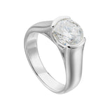 Classic Solitaire 2ct Moissanite S925 Silver Ring - AKAK BODYJEWELRY - ear - tunnel
