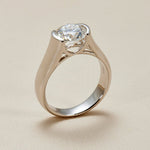 Classic Solitaire 2ct Moissanite S925 Silver Ring - AKAK BODYJEWELRY - ear - tunnel