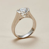Classic Solitaire 2ct Moissanite S925 Silver Ring - AKAK BODYJEWELRY - ear - tunnel