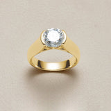 Classic Solitaire 2ct Moissanite S925 Silver Ring - AKAK BODYJEWELRY - ear - tunnel