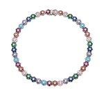 Color Bloom Zircon Floral Chain Necklace - AKAK BODYJEWELRY - ear - tunnel