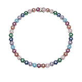 Color Bloom Zircon Floral Chain Necklace - AKAK BODYJEWELRY - ear - tunnel