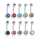Czech Crystal Brow Barbell 1pc - AKAK BODYJEWELRY - ear - tunnel