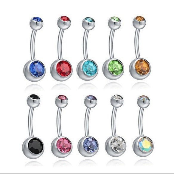 Czech Crystal Brow Barbell 1pc - AKAK BODYJEWELRY - ear - tunnel