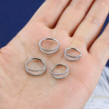 Dazzling Double Row Nose Piercing - AKAK BODYJEWELRY - ear - tunnel