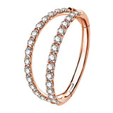 Dazzling Double Row Nose Piercing - AKAK BODYJEWELRY - ear - tunnel