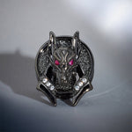 Divine Protector Anubis Moissanite Tungsten Steel Plugs(2Pcs) - AKAK BODYJEWELRY - ear - tunnel