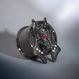 Divine Protector Anubis Moissanite Tungsten Steel Plugs(2Pcs) - AKAK BODYJEWELRY - ear - tunnel