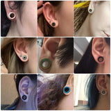 Double Flare Threaded Ear Stainless steel Ear Gauge Tunnels 2Pcs - AKAK BODYJEWELRY - ear - tunnel