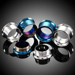 Double Flare Threaded Ear Stainless steel Ear Gauge Tunnels 2Pcs - AKAK BODYJEWELRY - ear - tunnel