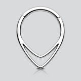 Double Ring Hinged Nose Piercing - AKAK BODYJEWELRY - ear - tunnel