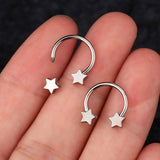 Double Star Nose Piercing - AKAK BODYJEWELRY - ear - tunnel