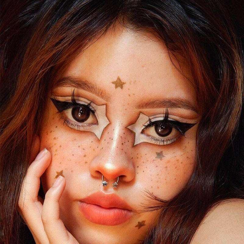 Double Star Nose Piercing - AKAK BODYJEWELRY - ear - tunnel