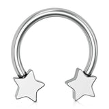 Double Star Nose Piercing - AKAK BODYJEWELRY - ear - tunnel