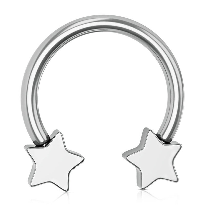 Double Star Nose Piercing - AKAK BODYJEWELRY - ear - tunnel
