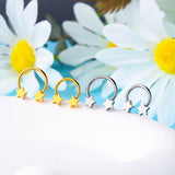 Double Star Nose Piercing - AKAK BODYJEWELRY - ear - tunnel