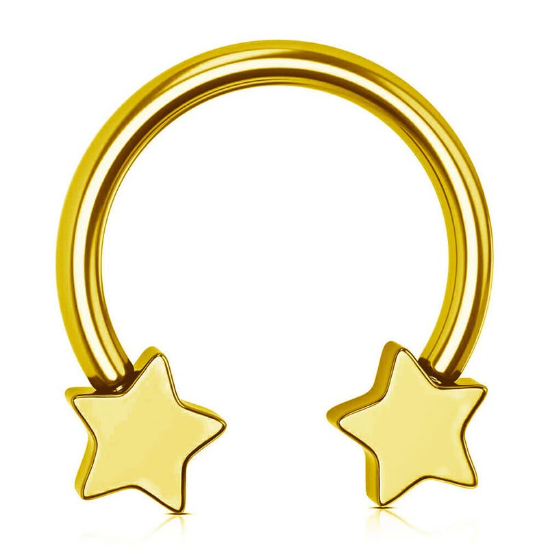 Double Star Nose Piercing - AKAK BODYJEWELRY - ear - tunnel