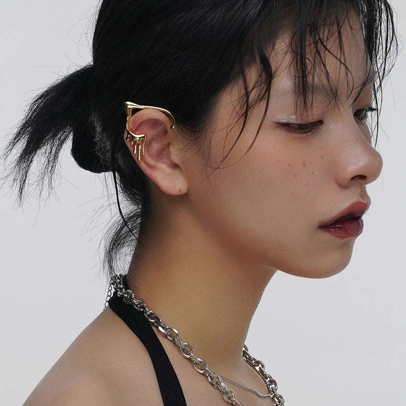 Dripping Wax Ear Cuff - AKAK BODYJEWELRY - ear - tunnel