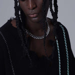 Dual Face Cuban Gothic Chain Necklace - AKAK BODYJEWELRY - ear - tunnel