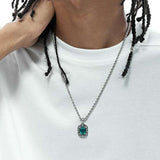 Emerald Torque Retro Chain Necklace - AKAK BODYJEWELRY - ear - tunnel