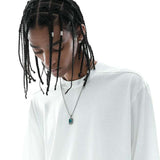 Emerald Torque Retro Chain Necklace - AKAK BODYJEWELRY - ear - tunnel