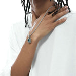 Emerald Torque Retro Chain Necklace - AKAK BODYJEWELRY - ear - tunnel