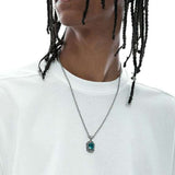 Emerald Torque Retro Chain Necklace - AKAK BODYJEWELRY - ear - tunnel