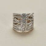 Entwined Floral Moissanite S925 Silver Ring - AKAK BODYJEWELRY - ear - tunnel