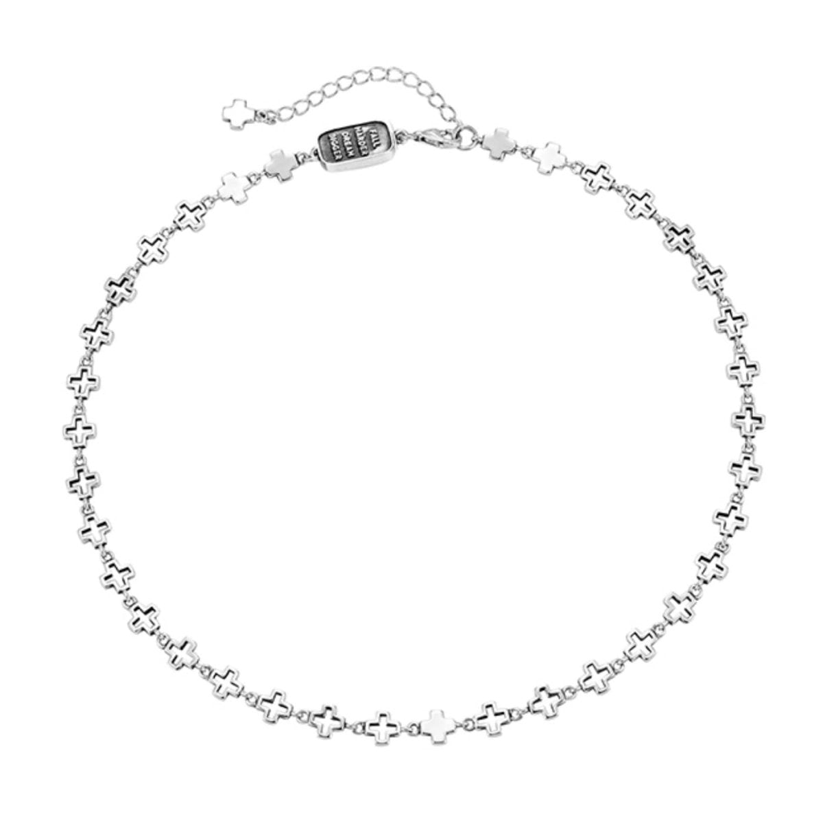 Eternal Cross Mosaic Chain Necklace - AKAK BODYJEWELRY - ear - tunnel