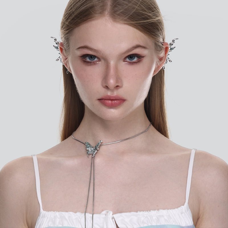 Ethereal Butterfly Ear Cuff - AKAK BODYJEWELRY - ear - tunnel