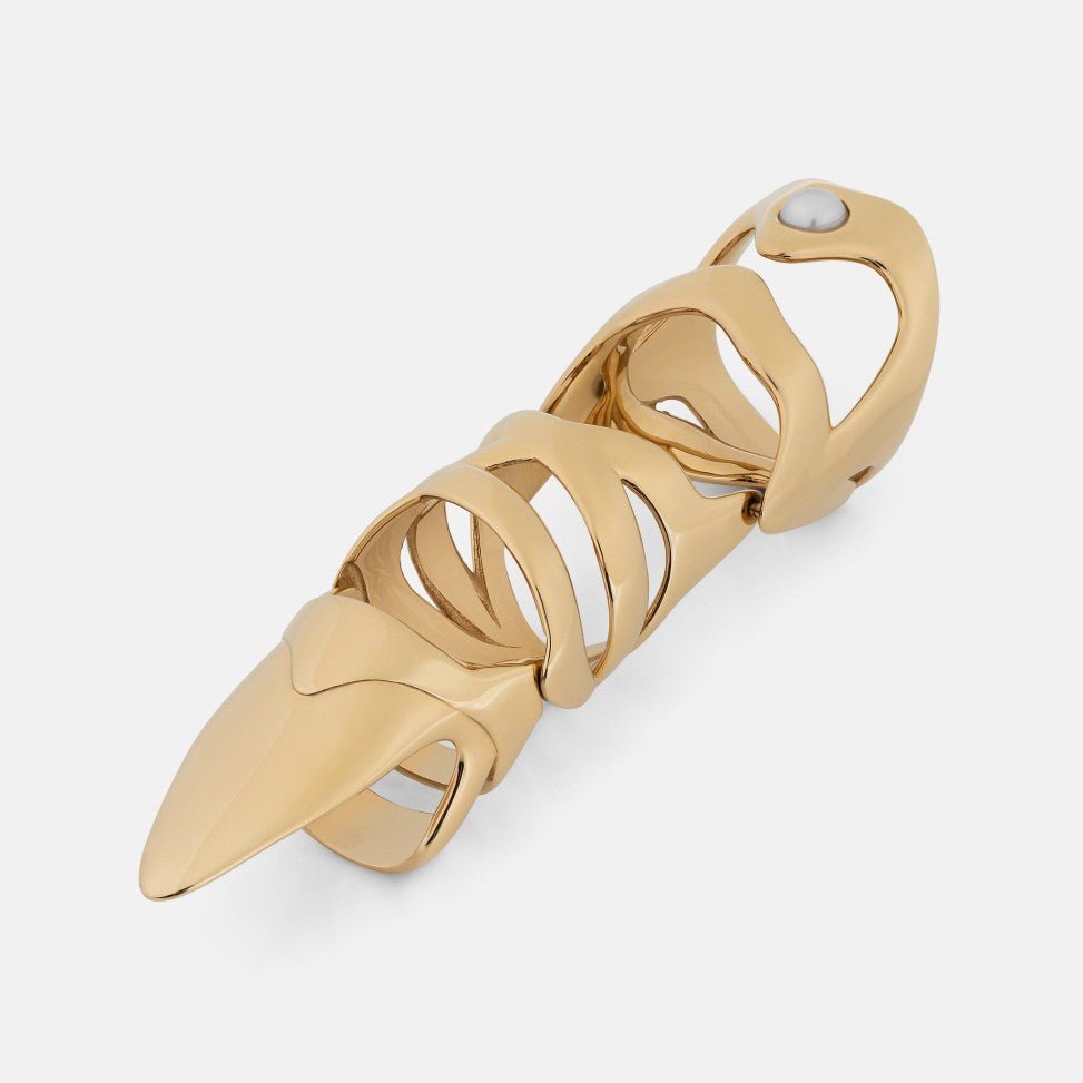 Ethereal Pearl Knuckle Ring - AKAK BODYJEWELRY - ear - tunnel