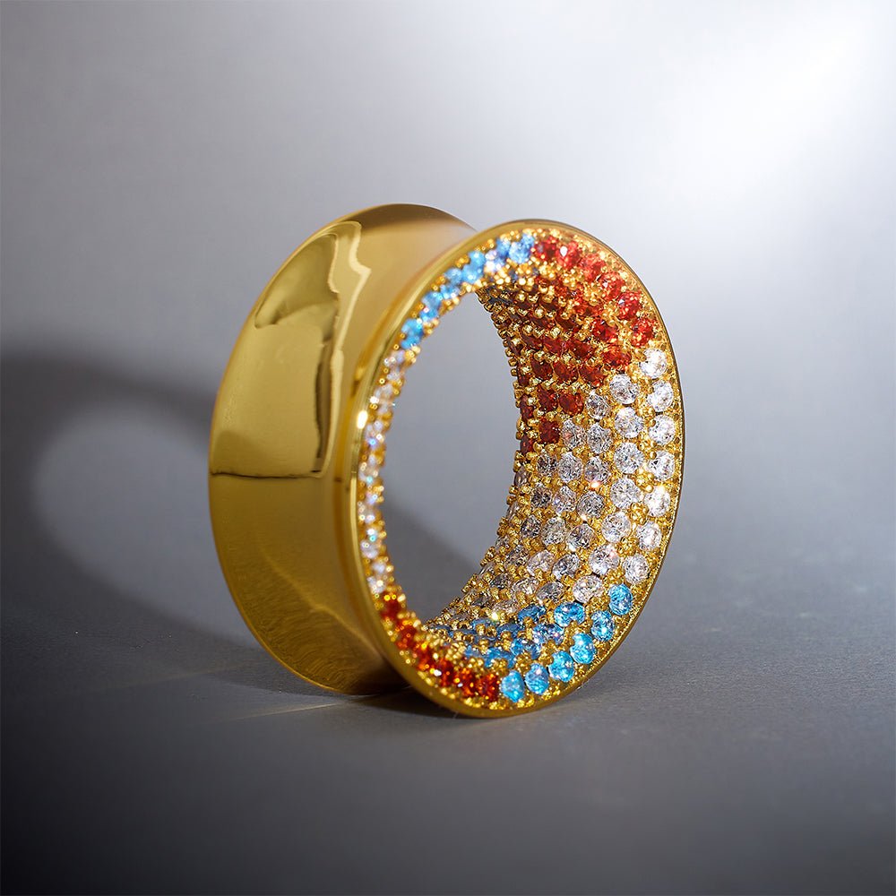 Free Will 8K Zircon Tunnel (2Pcs) - AKAK BODYJEWELRY - ear - tunnel