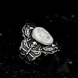 Ghostly Pearl Skull Ring - AKAK BODYJEWELRY - ring