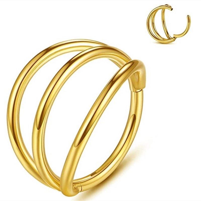 Gothic Nose Ring Ear Piercing - AKAK BODYJEWELRY - ear - tunnel