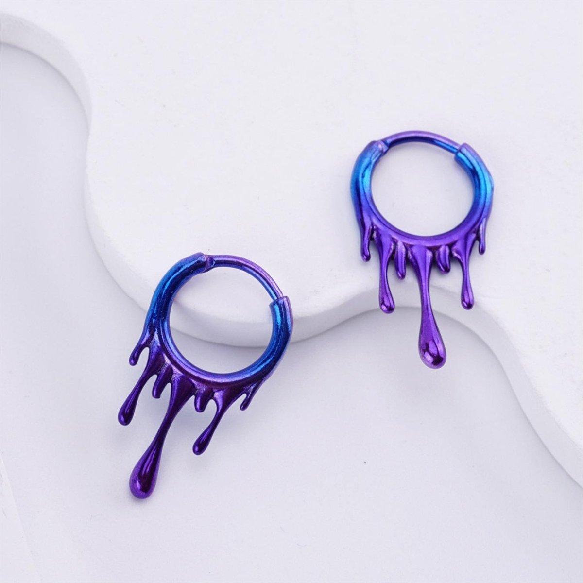 Gradient Lava Hoop Ring Nose Piercing - AKAK BODYJEWELRY - ear - tunnel