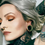 Green Moissanite 8K Stars Shining Tunnel(2Pcs) - AKAK BODYJEWELRY - ear - tunnel