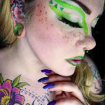 Green Zircon S925 Silver Stars Shining Tunnel(2Pcs) - AKAK BODYJEWELRY - ear - tunnel