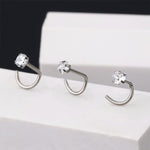 Heart Ahaped Pentagram Nose Piercing 3pcs - AKAK BODYJEWELRY - ear - tunnel