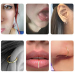Hinged Ear Piercing Nose Rings Hoop - AKAK BODYJEWELRY - ear - tunnel