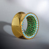 Lake Green Moissanite 8K Stars Shining Tunnel(2Pcs) - AKAK BODYJEWELRY - ear - tunnel