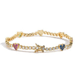 Love Multicolor Zircon Tennis Bracelet - AKAK BODYJEWELRY - ear - tunnel