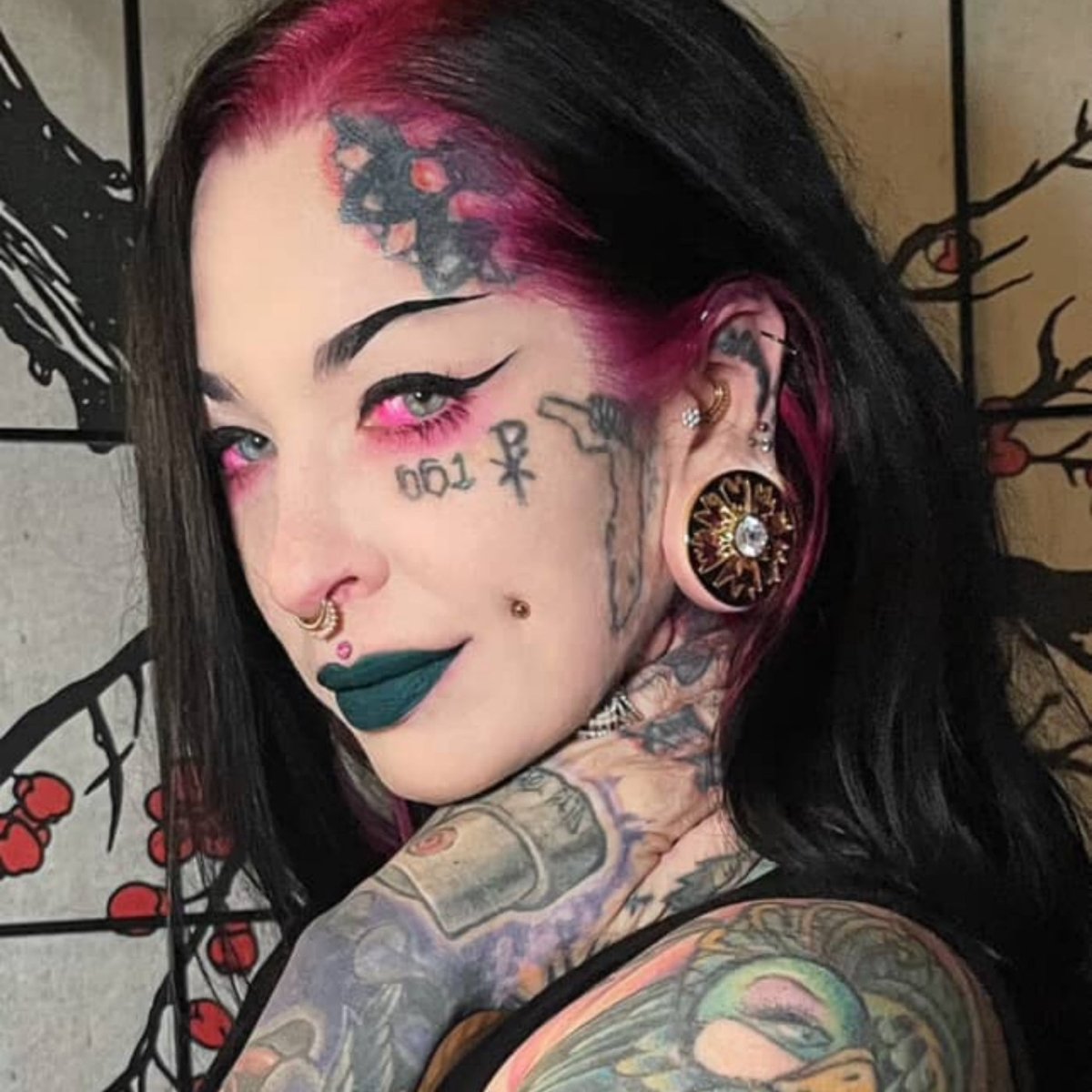 Magnificent Flower Moissanite 14K Ear Gauge Tunnel (2Pcs) - AKAK BODYJEWELRY - ear - tunnel