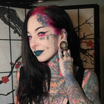 Magnificent Flower Moissanite 14K Ear Gauge Tunnel (2Pcs) - AKAK BODYJEWELRY - ear - tunnel