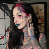 Magnificent Flower Moissanite 14K Ear Gauge Tunnel (2Pcs) - AKAK BODYJEWELRY - ear - tunnel