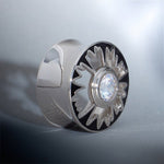 Magnificent Flower Moissanite S925 Silver Ear Gauge Tunnel (2Pcs) - AKAK BODYJEWELRY - ear - tunnel