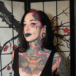 Magnificent Flower Zircon 14K Ear Gauge Tunnel (2Pcs) - AKAK BODYJEWELRY - ear - tunnel