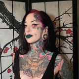 Magnificent Flower Zircon 14K Ear Gauge Tunnel (2Pcs) - AKAK BODYJEWELRY - ear - tunnel