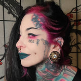 Magnificent Flower Zircon S925 Silver Ear Gauge Tunnel (2Pcs) - AKAK BODYJEWELRY - ear - tunnel