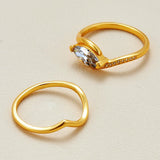 Marquise Cut 1 Carat Moissanite S925 Silver Layered Ring - AKAK BODYJEWELRY - ear - tunnel