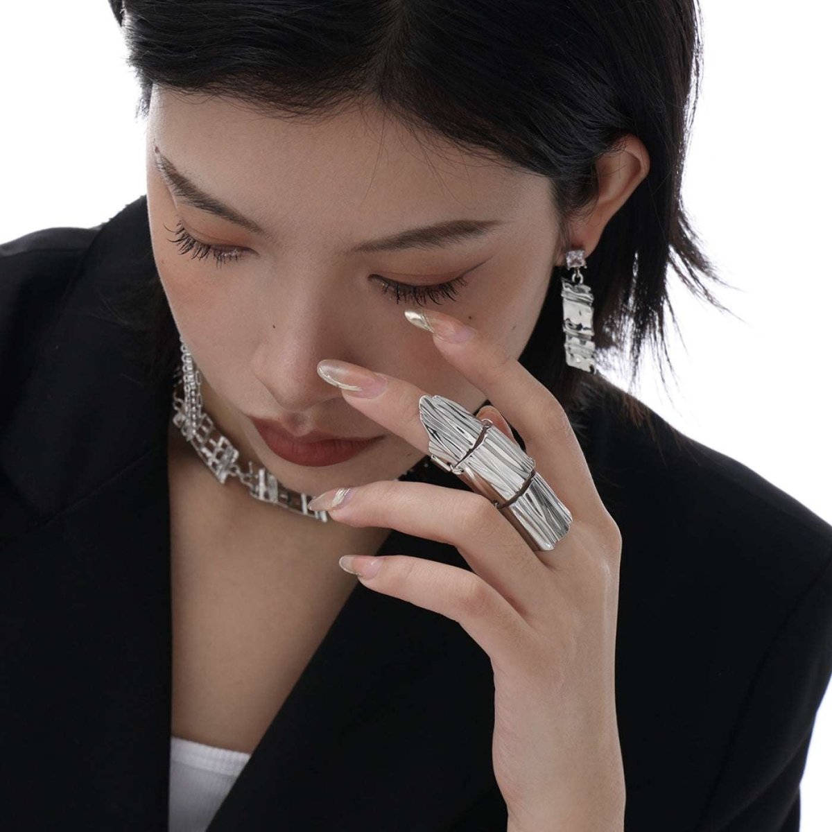 Mecha Armor Knuckle Ring - AKAK BODYJEWELRY - ear - tunnel